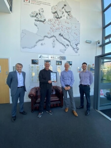 Tommy Cathie 30 year service award